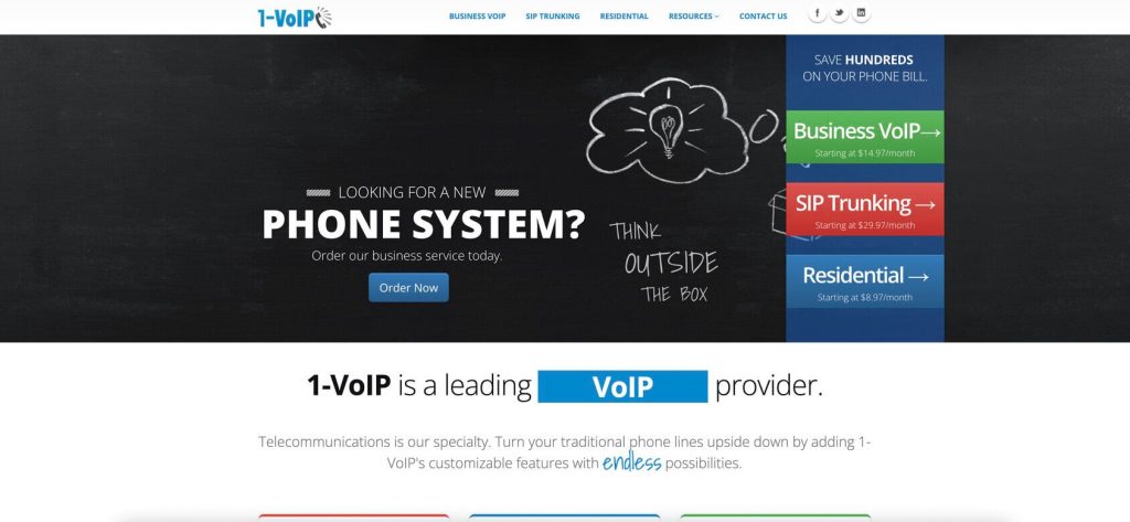 1-voip homepage