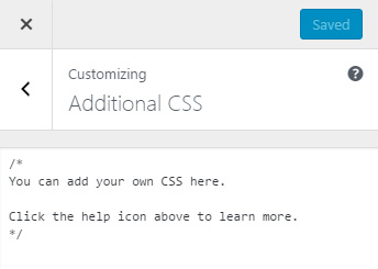Additional CSS in WordPress