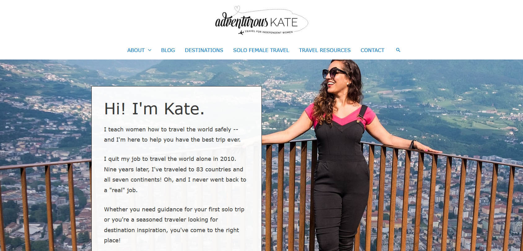 Adventurous Kate Homepage