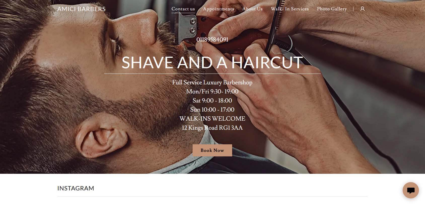 Amici Barbers Homepage