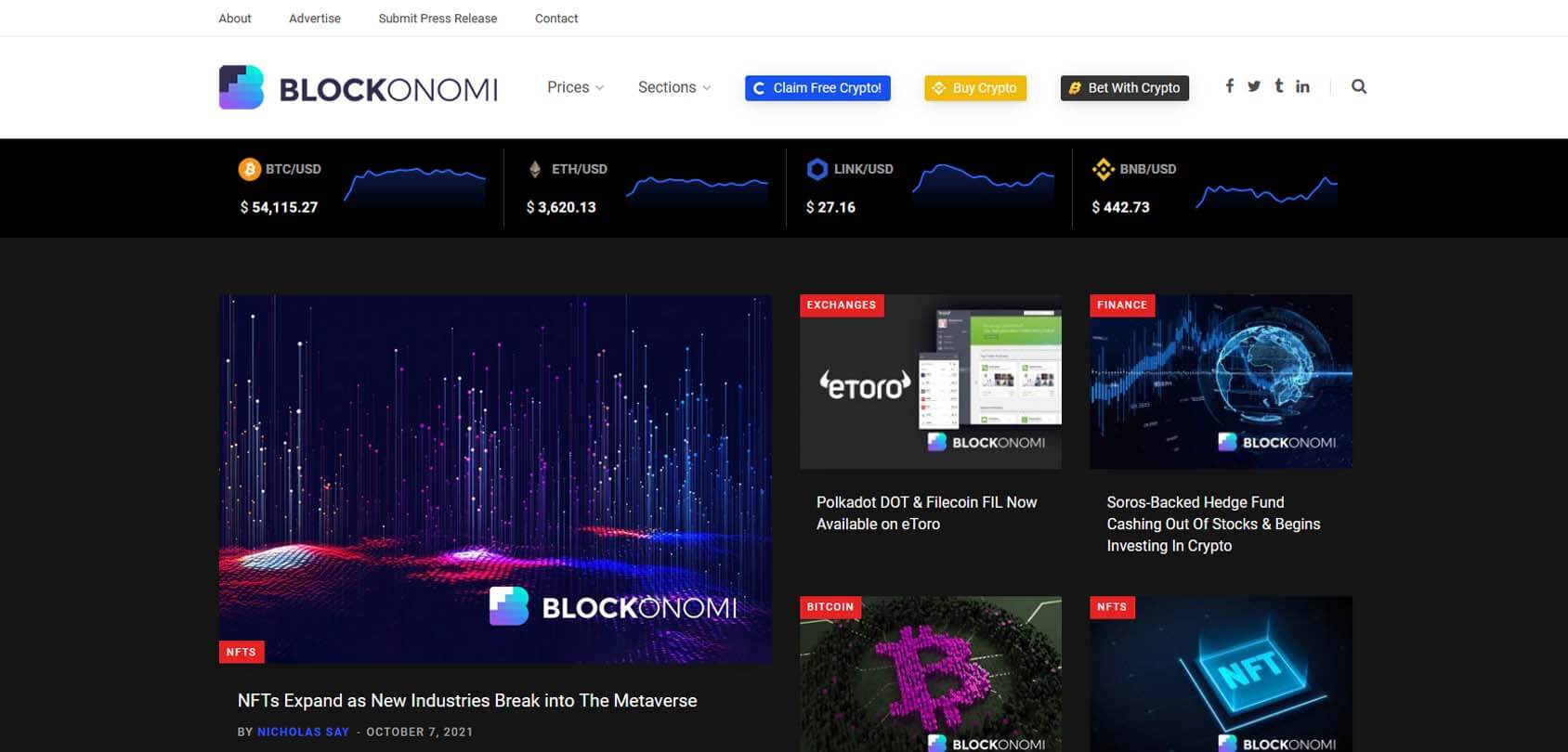 Blockonomi Homepage