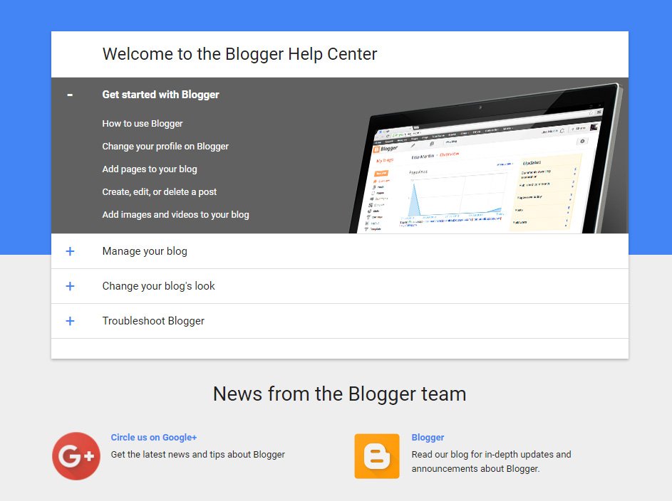 Blogger Help Center
