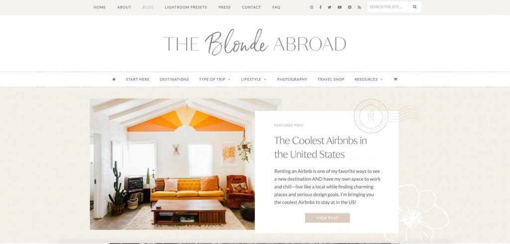 blonde abroad homepage