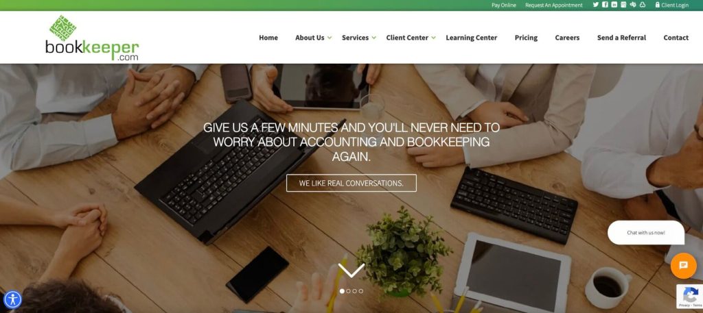 bookkeeper homepage