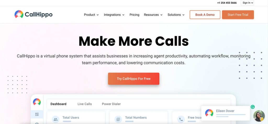 callhippo homepage