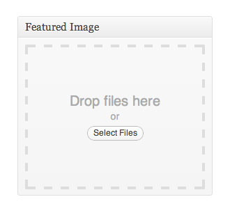 Drag and Drop featured image in WordPress