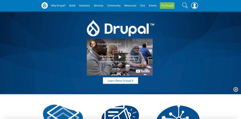 drupal home page