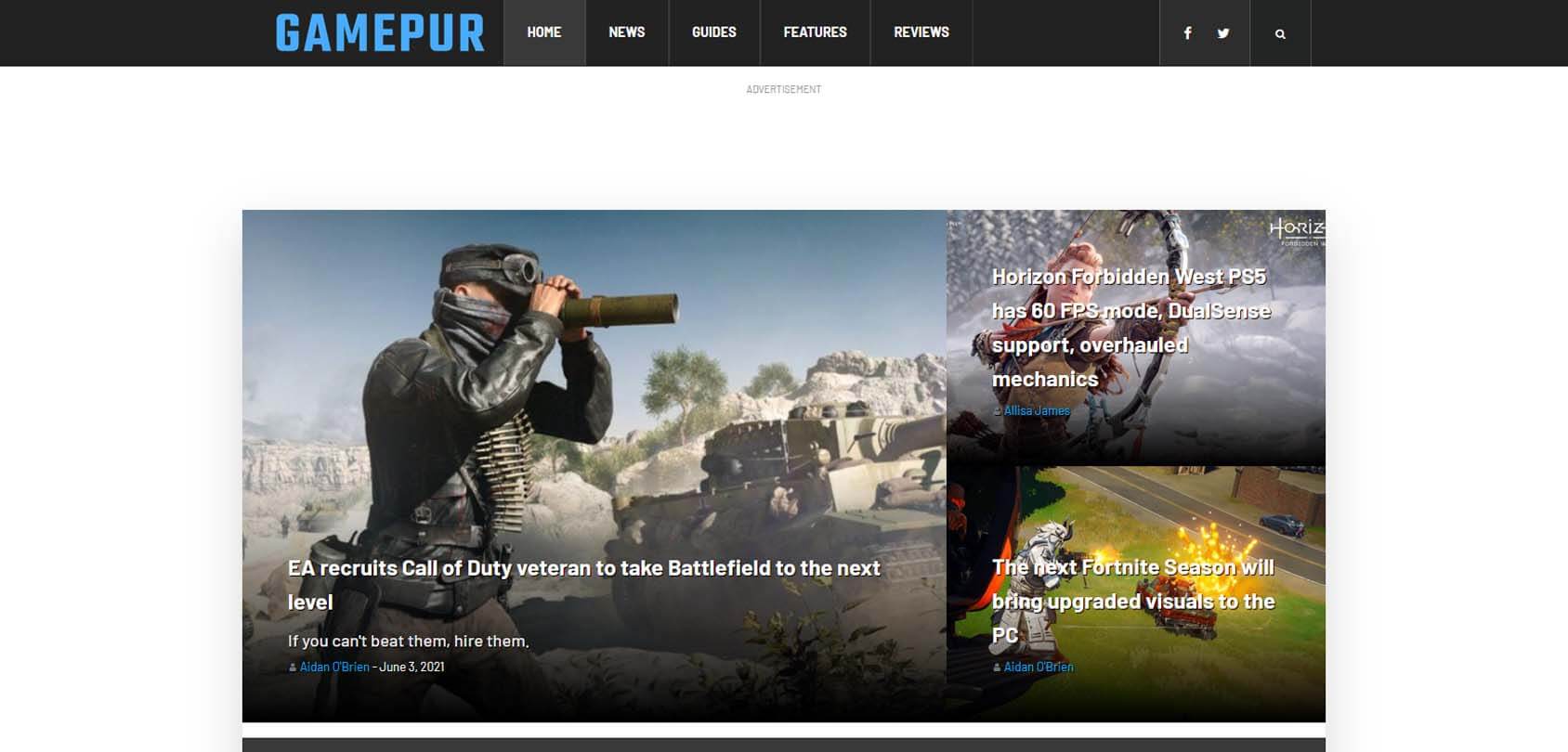 Gamepur Homepage