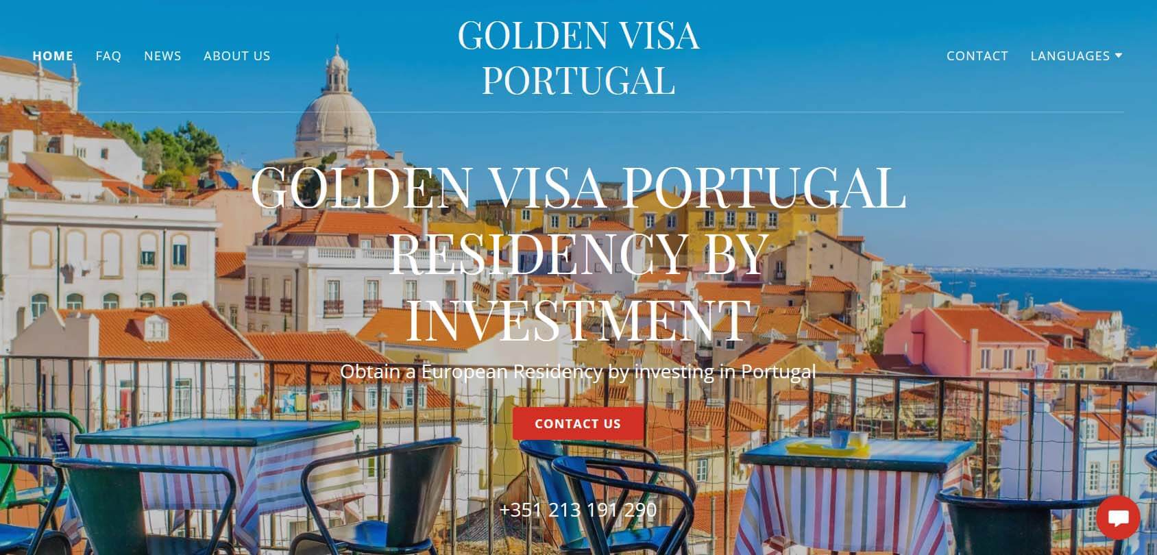 Golden Visa Portugal Homepage