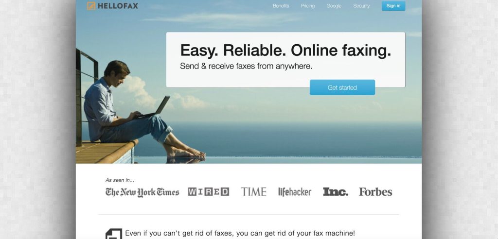 hellofax homepage