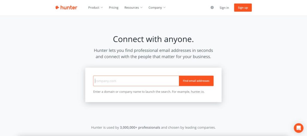 hunter homepage