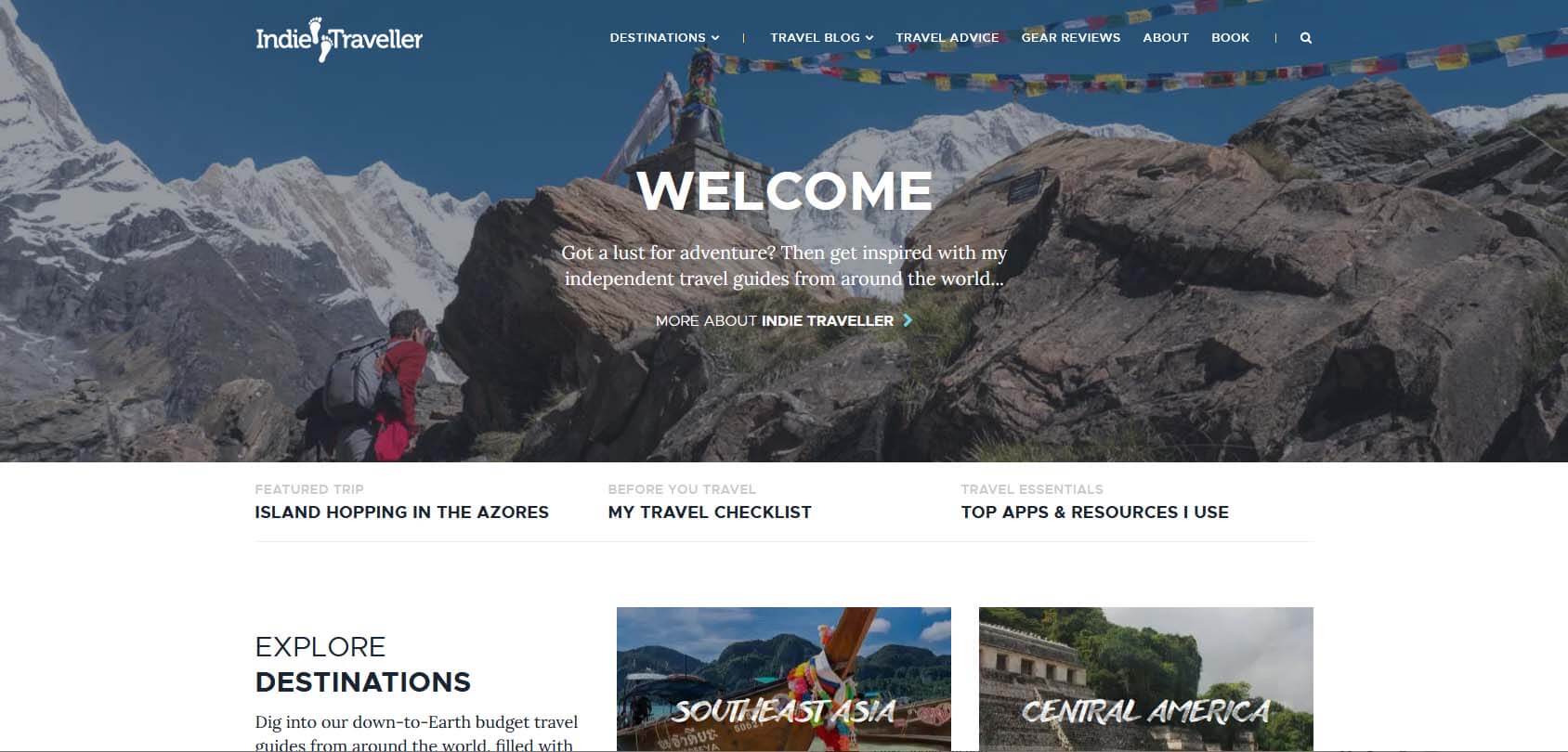 Indie Traveller Homepage