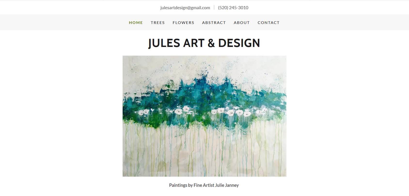 Jules Art & Design Homepage