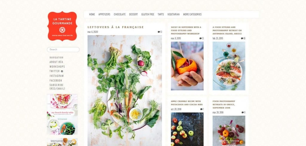 La Tartine Gourmande Homepage