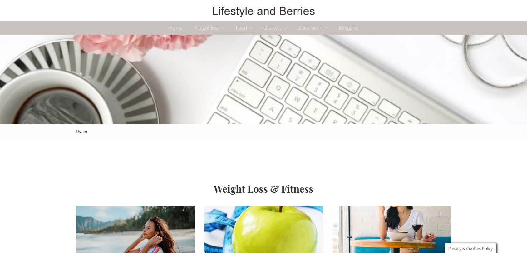 Lifestyle and Berries Homepage