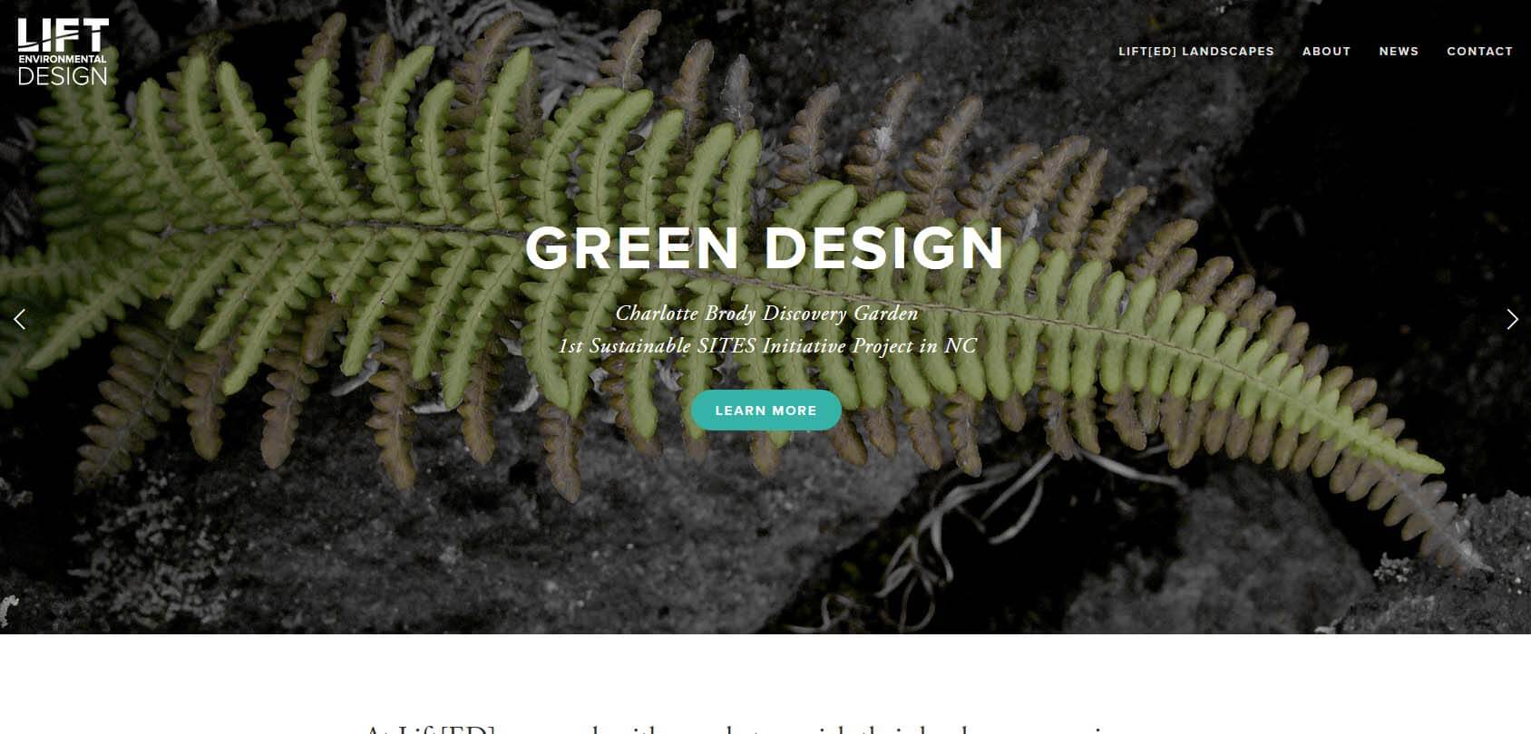 Lift Environmental Design Homepage