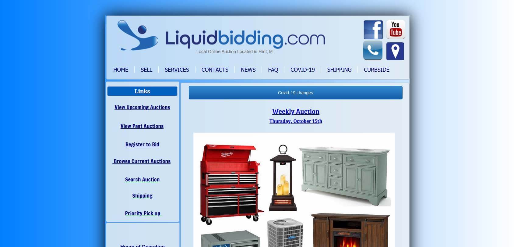 Liquid Bidding Homepage