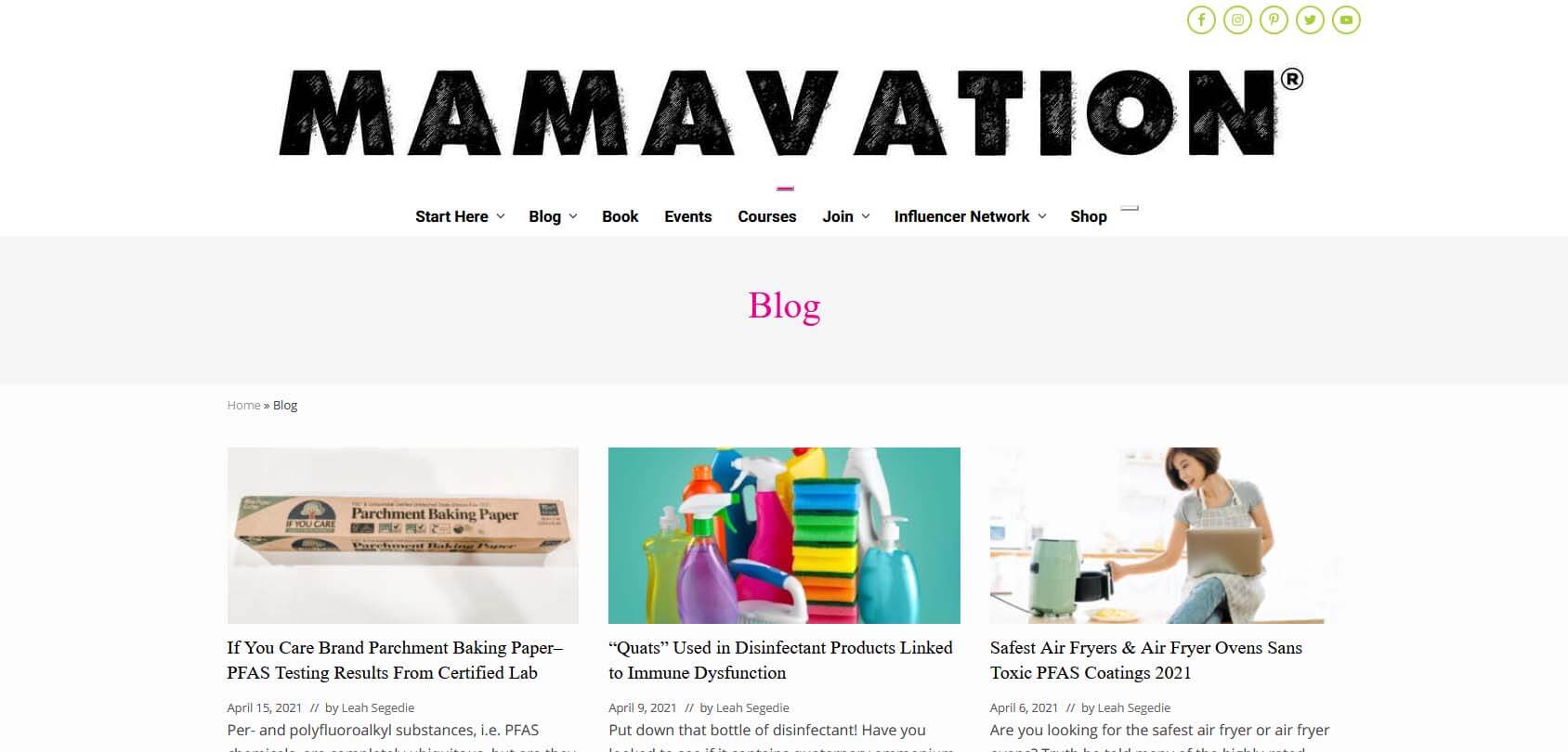 Mamavation Homepage