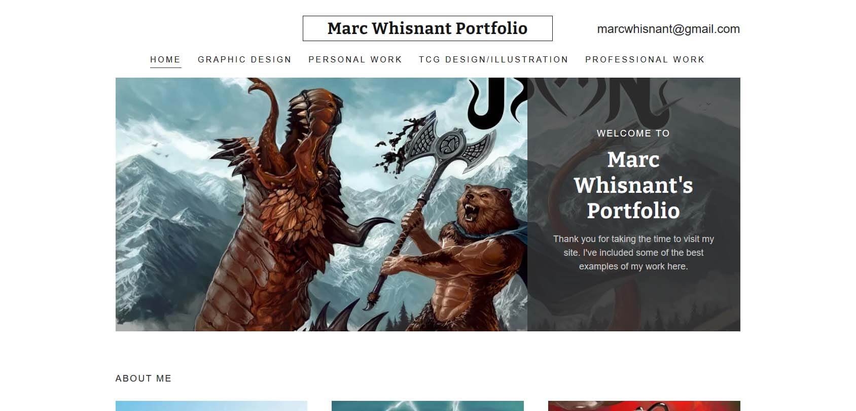 Marc Whisnant Portfolio Homepage