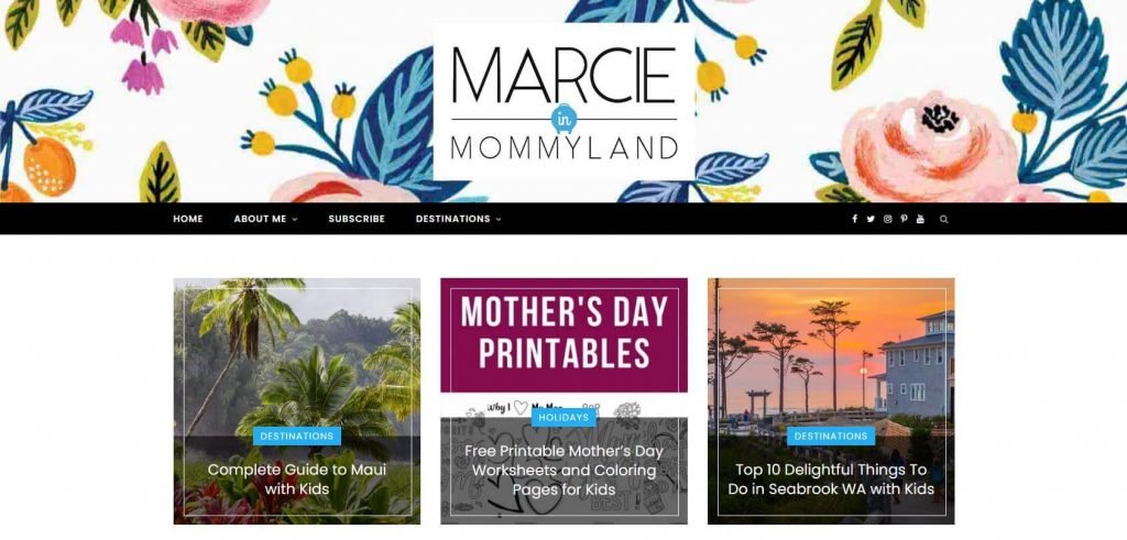 Marcie in Mommyland Homepage