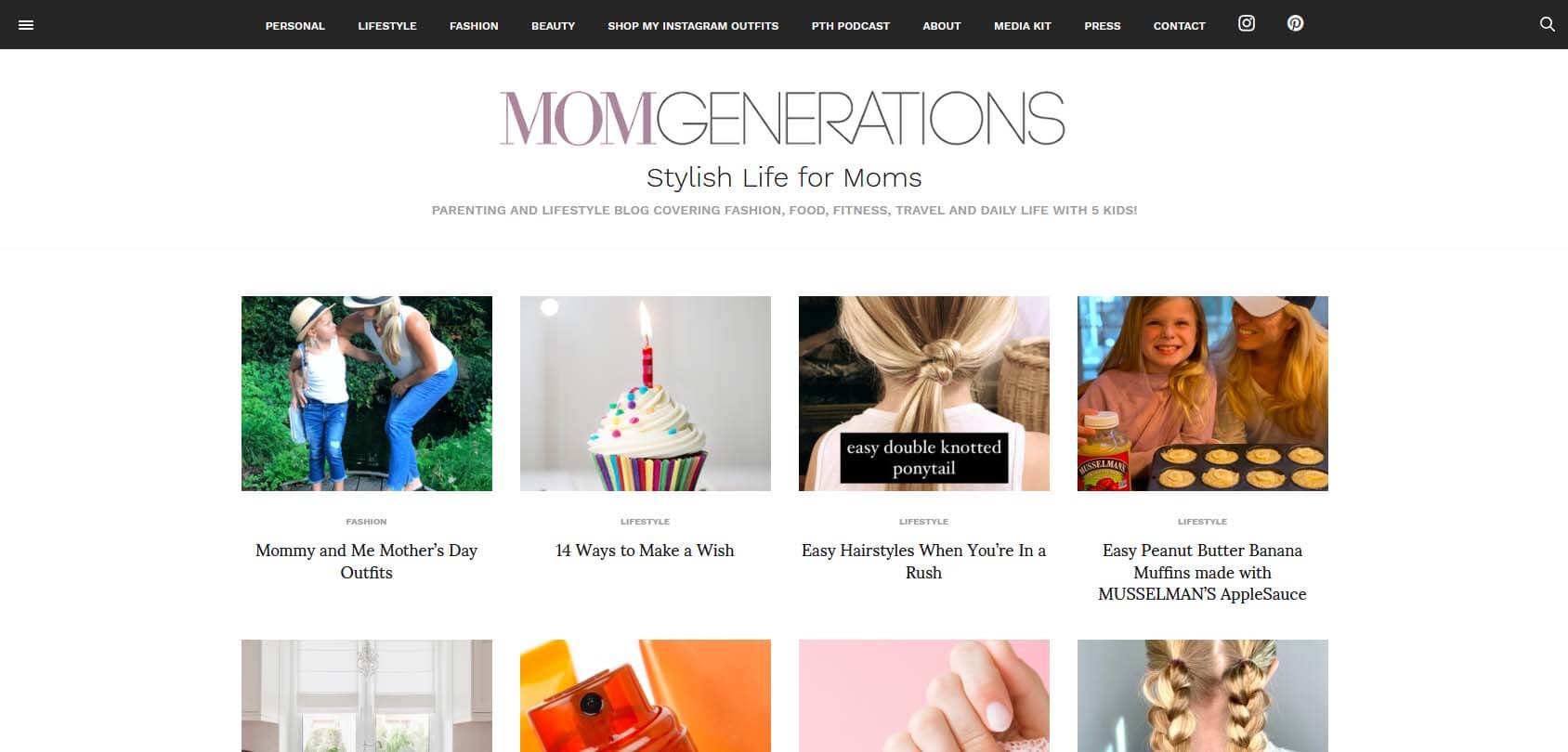 Mom Generations Homepage