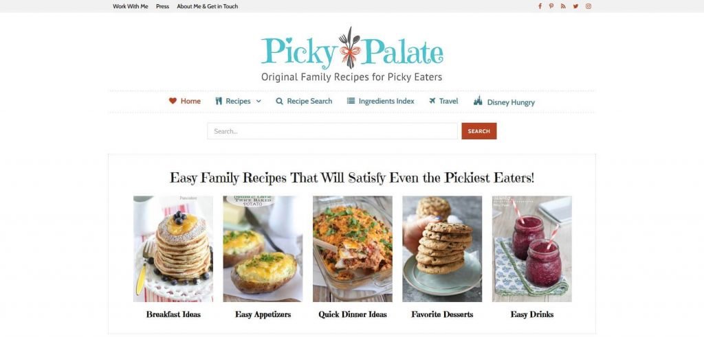 Picky Palate Homepage