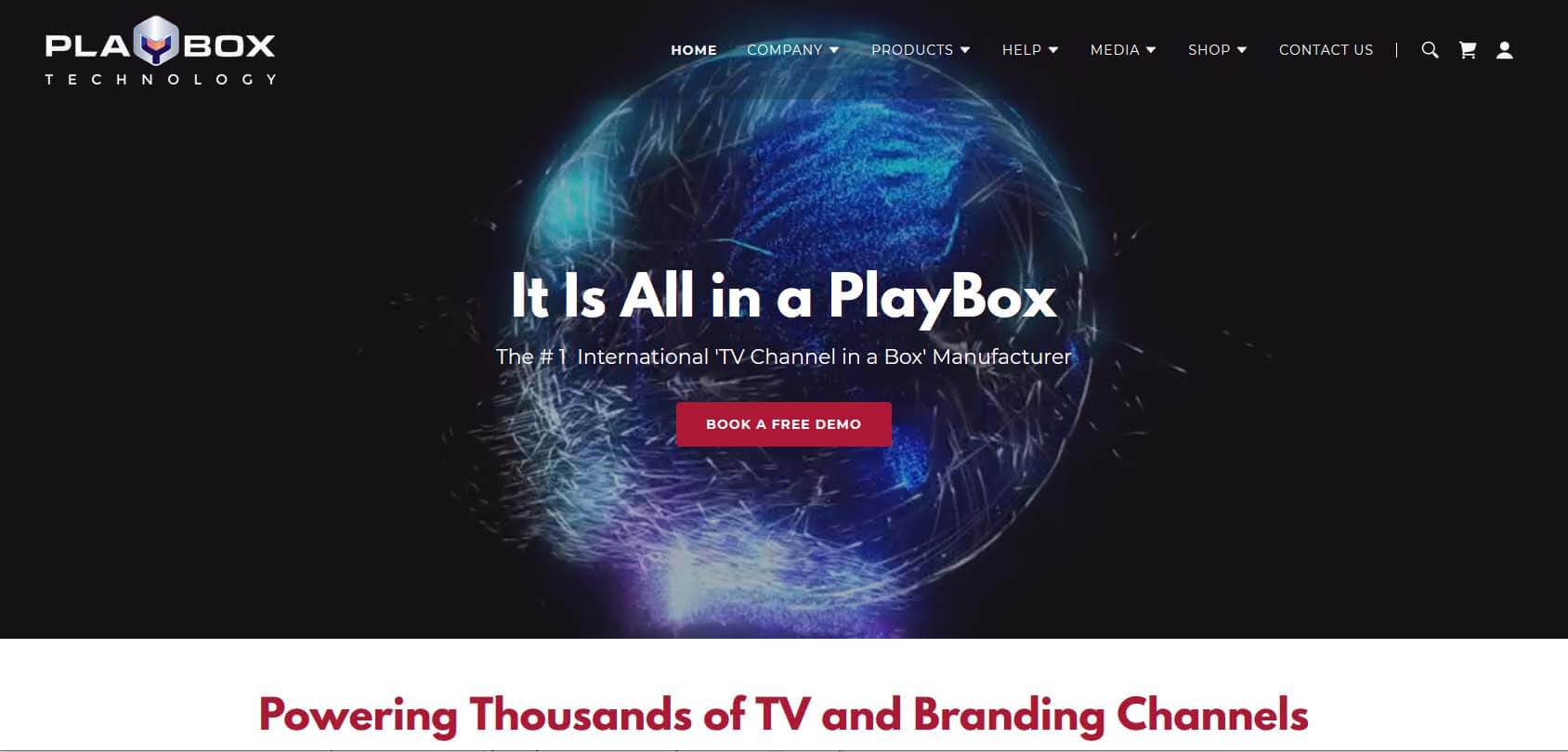 Playbox Technology Homepage