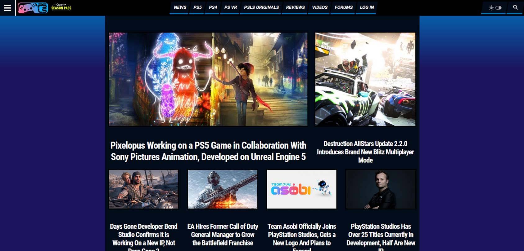 PlayStation Lifestyle Homepage