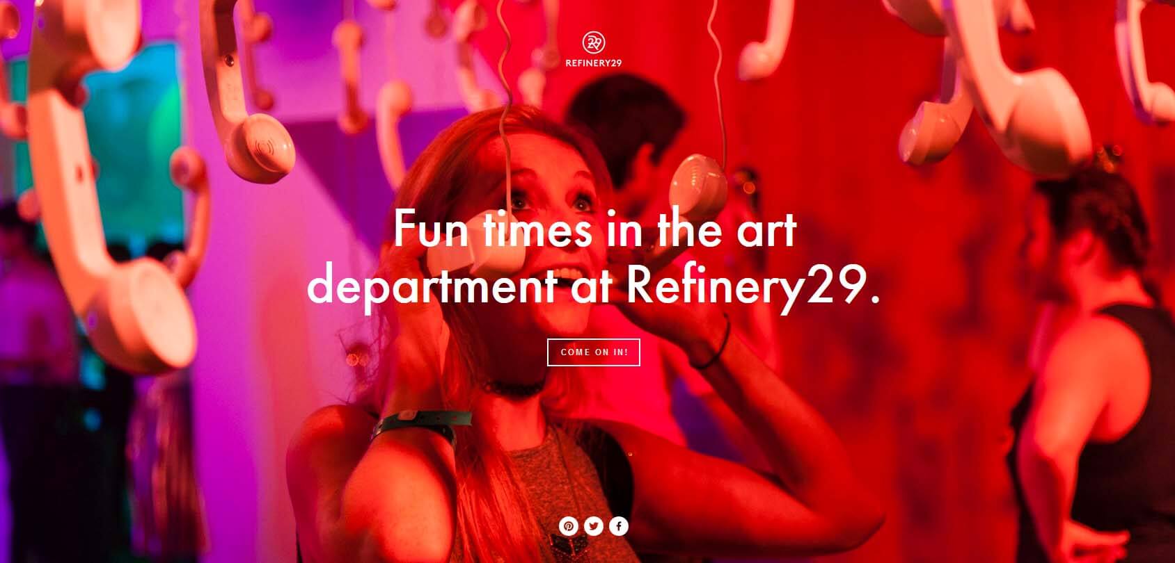 Refinery 29 Homepage