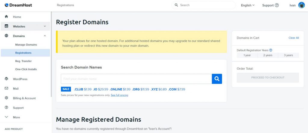register new domain