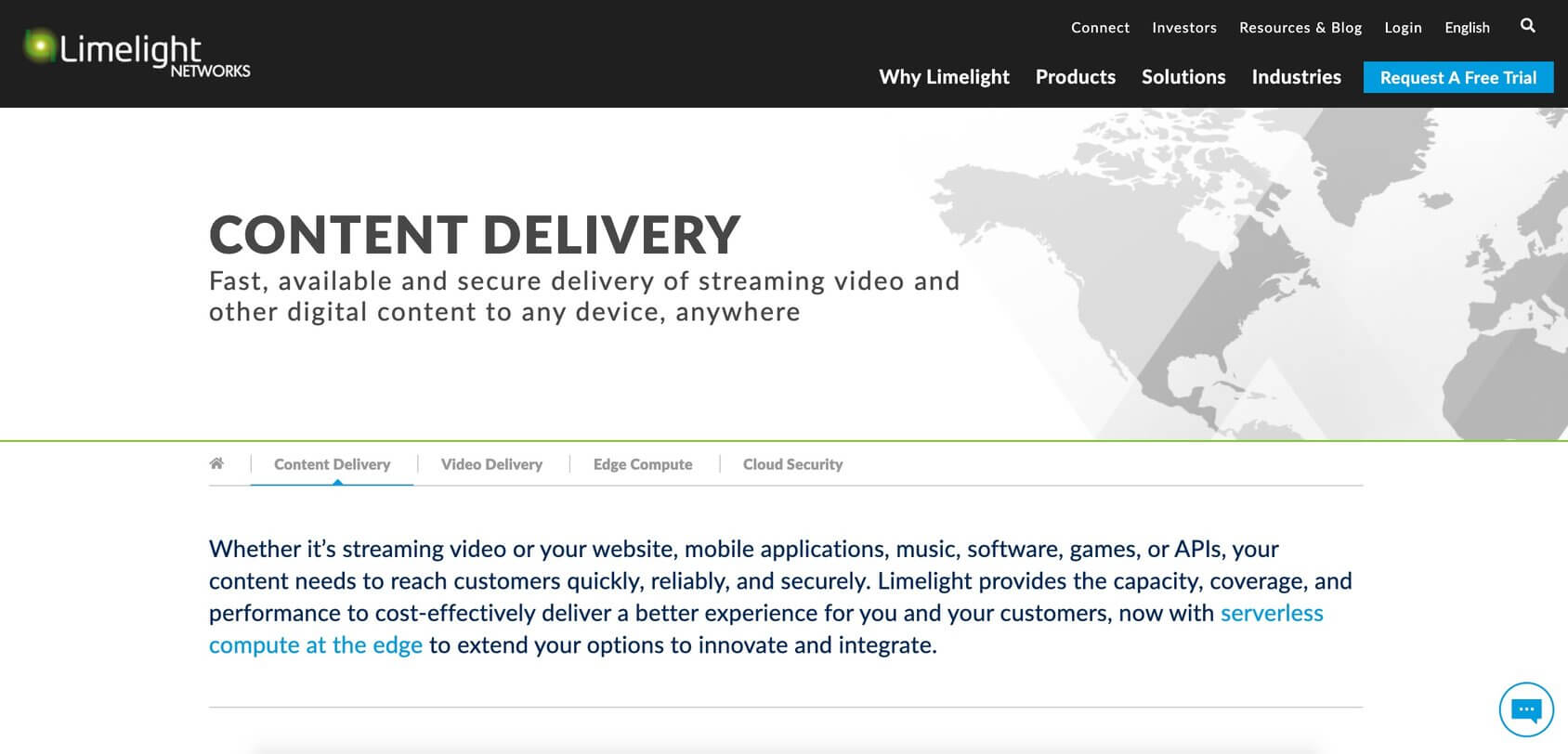 Limelight homepage