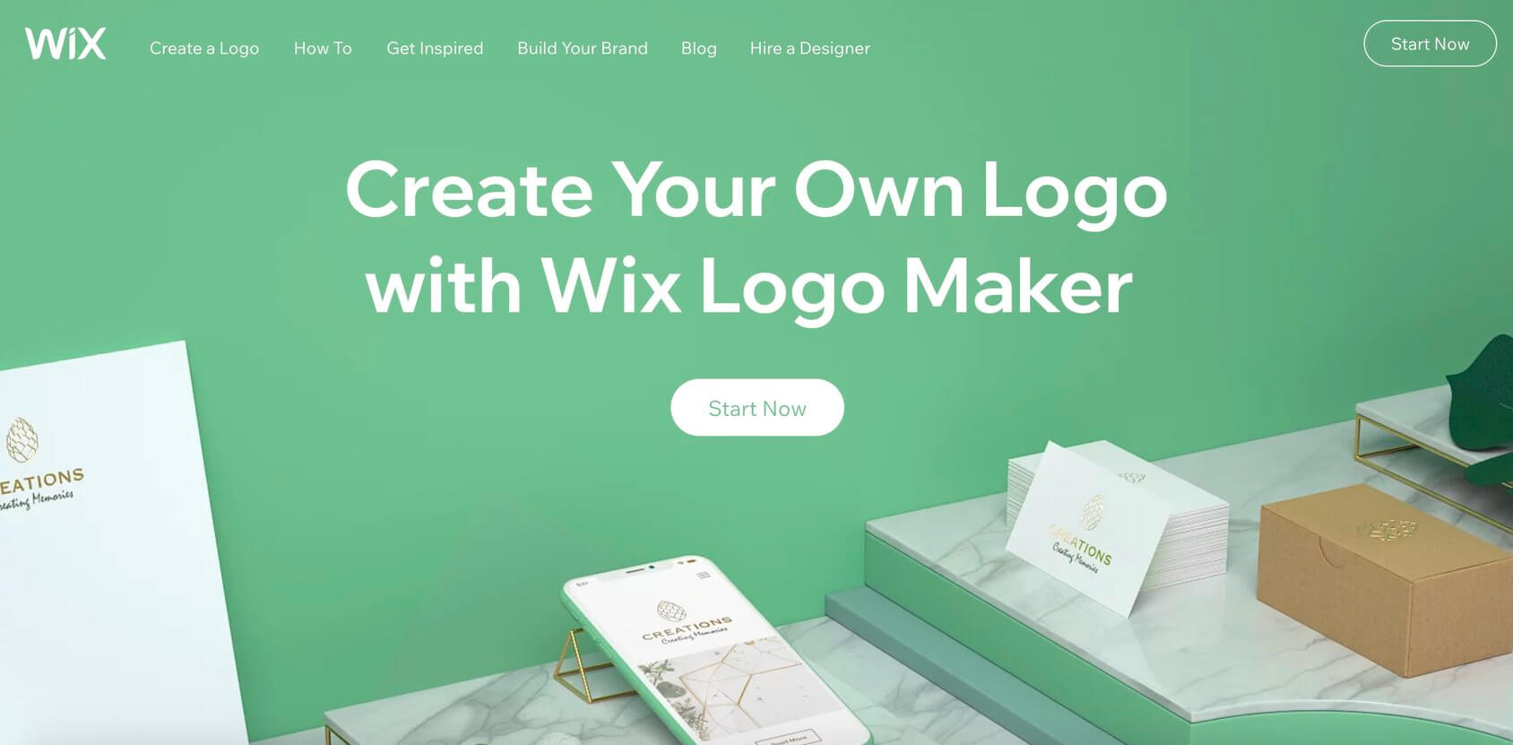 Wix Logo Maker homepage