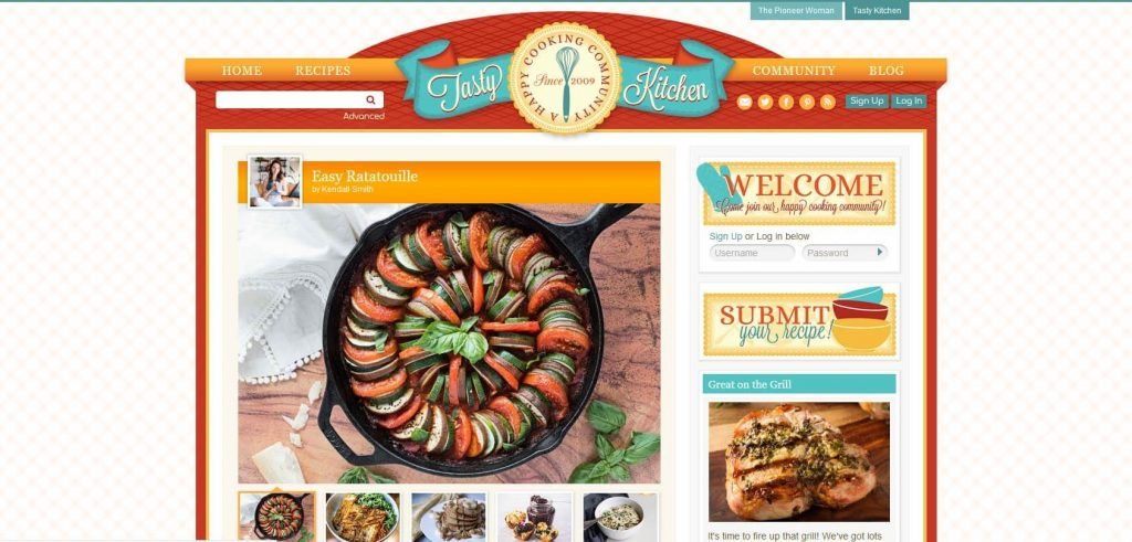 Tasty Kitchen Homepage
