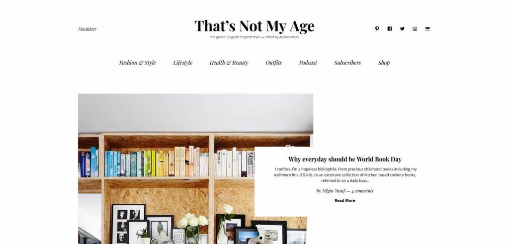That's not My Age Homepage