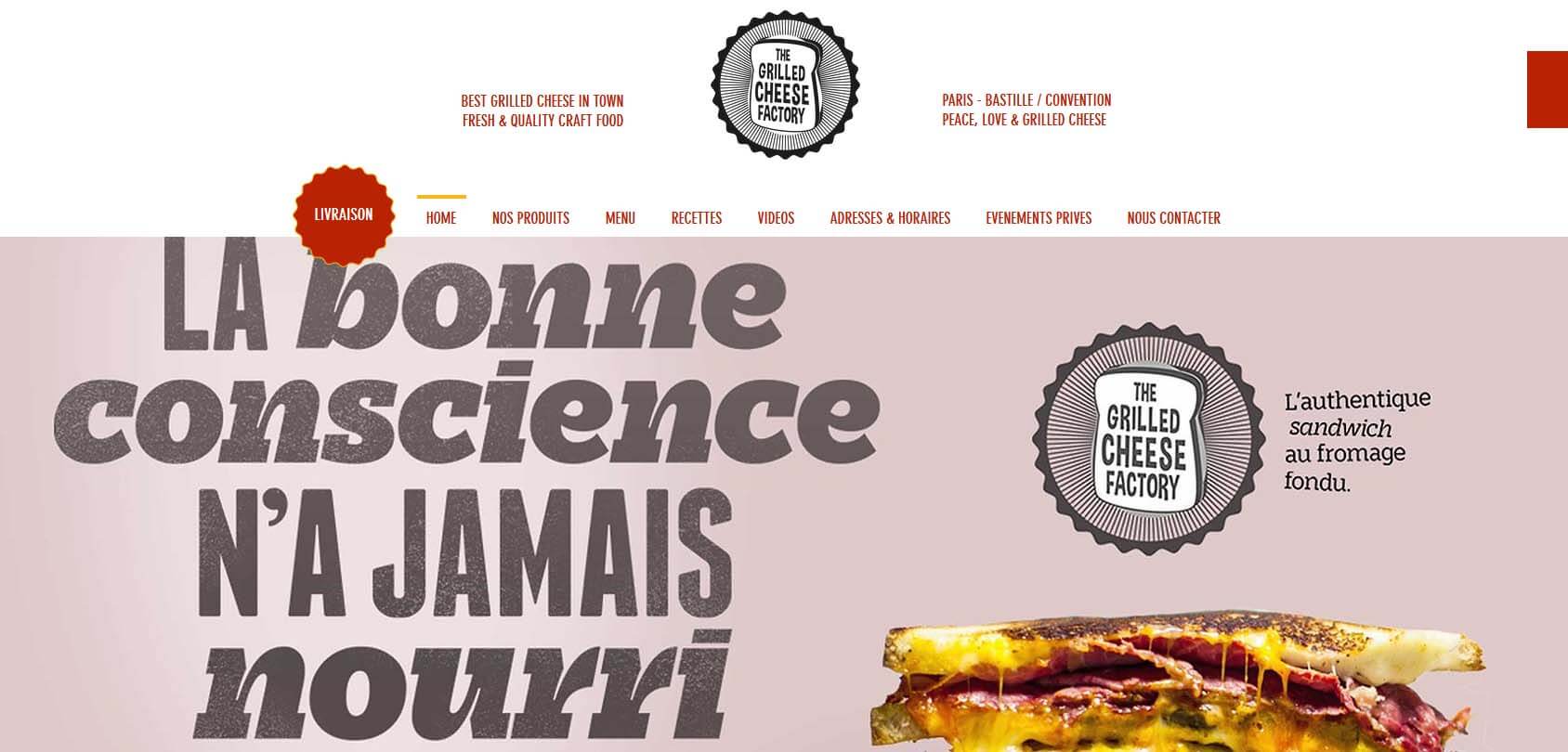 The Grilled Cheese Factory Homepage
