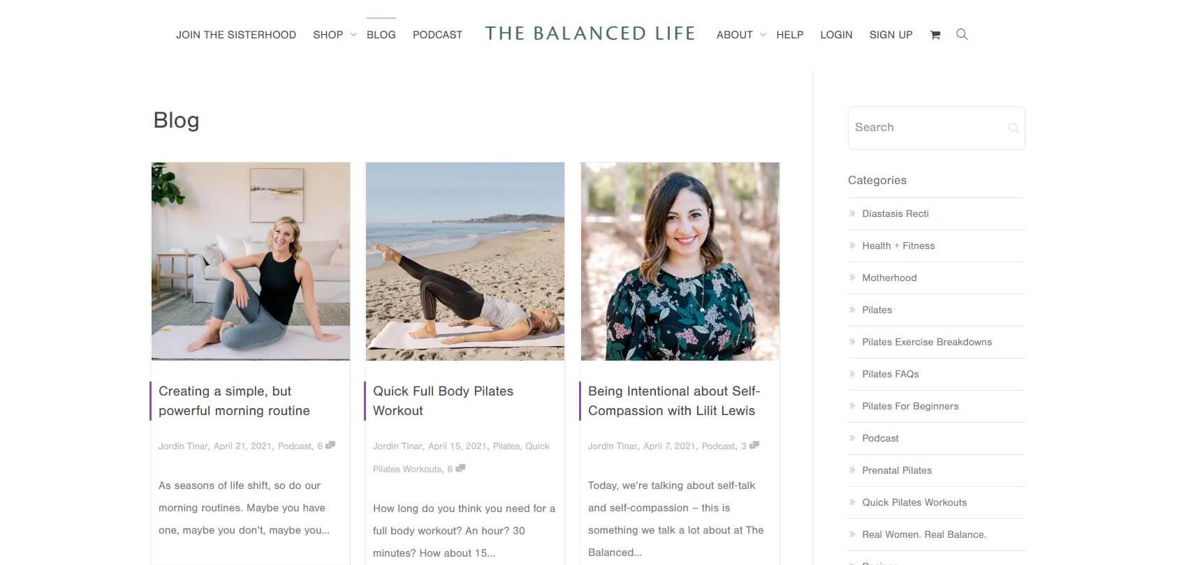 The Balanced Life Homepage