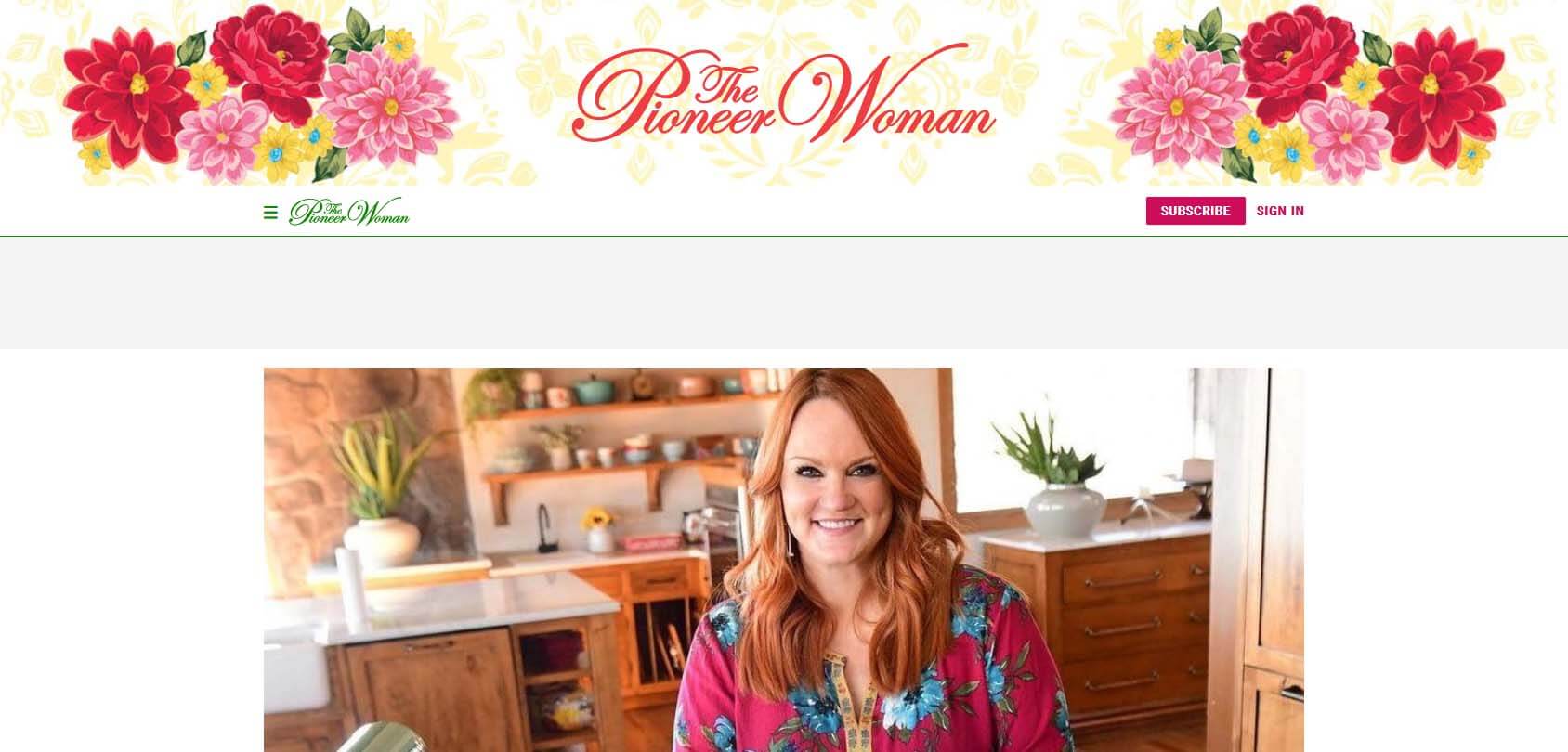 The Pioneer Woman Homepage