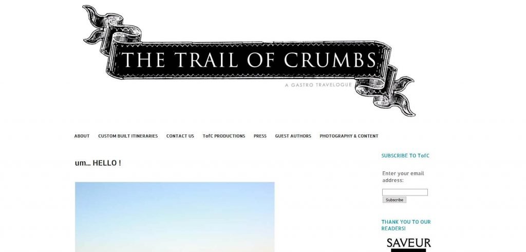 The Trail of Crumbs Homepage