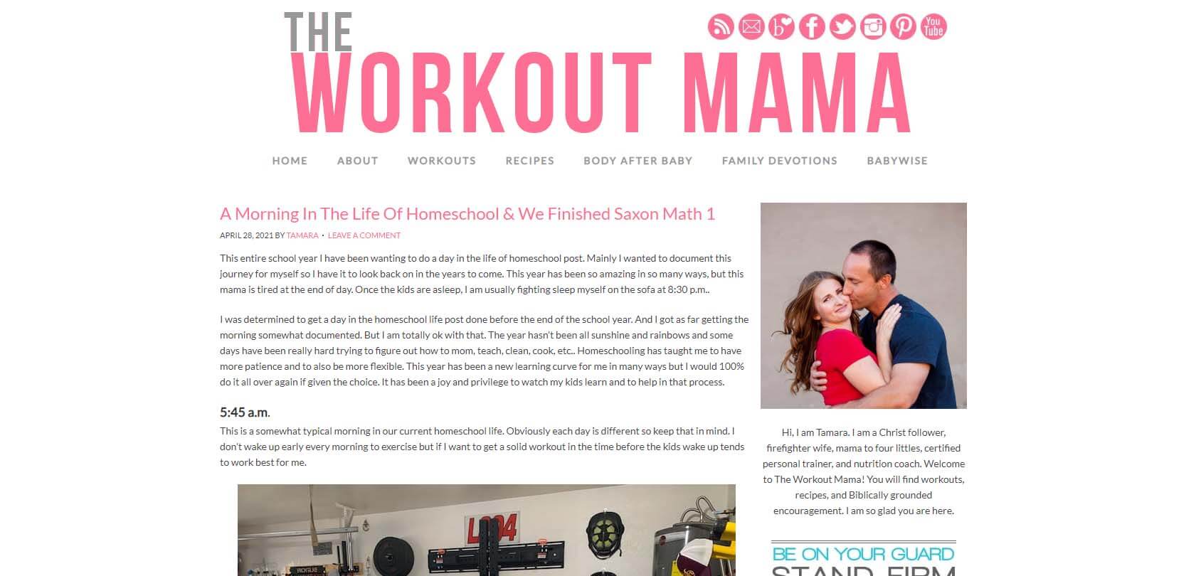 The Workout Mama Homepage