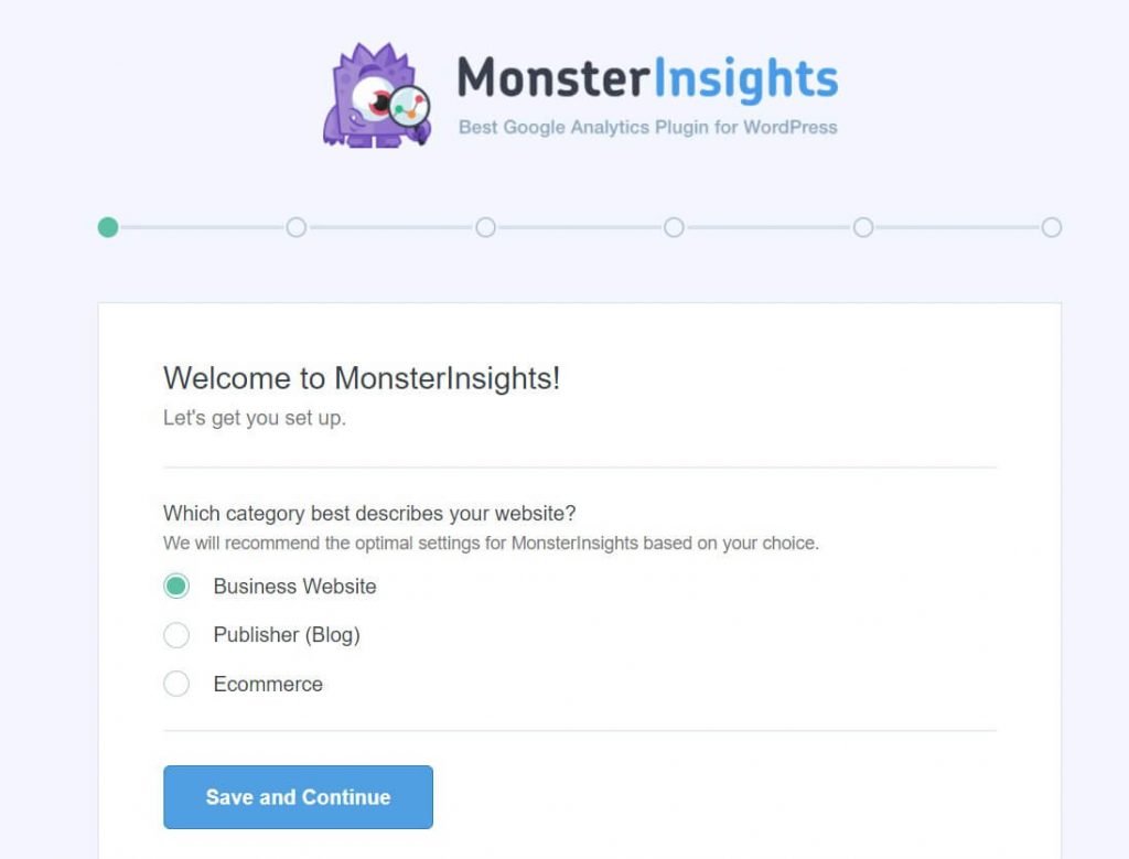 welcome to monsterInsights plugin