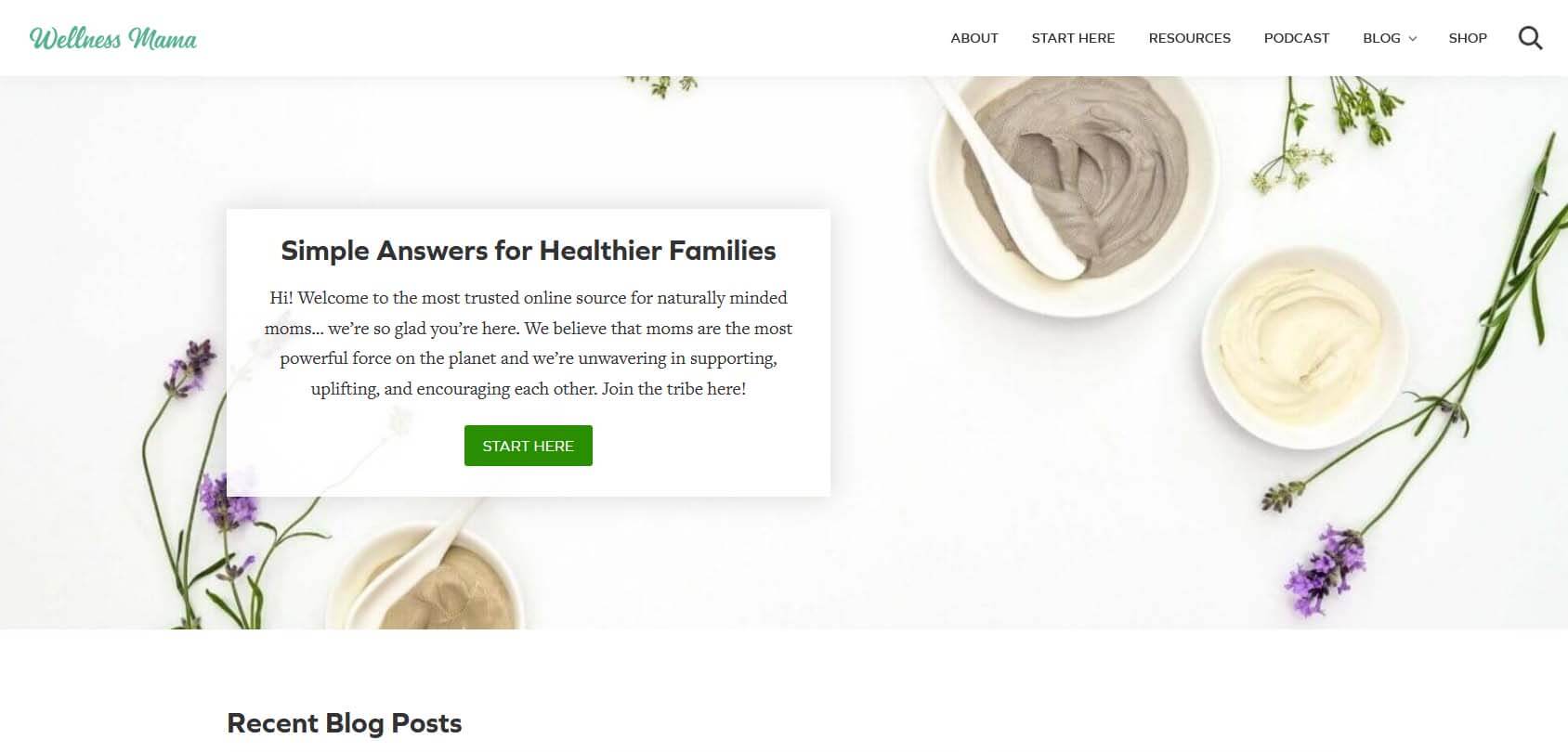 Wellness Mama Homepage