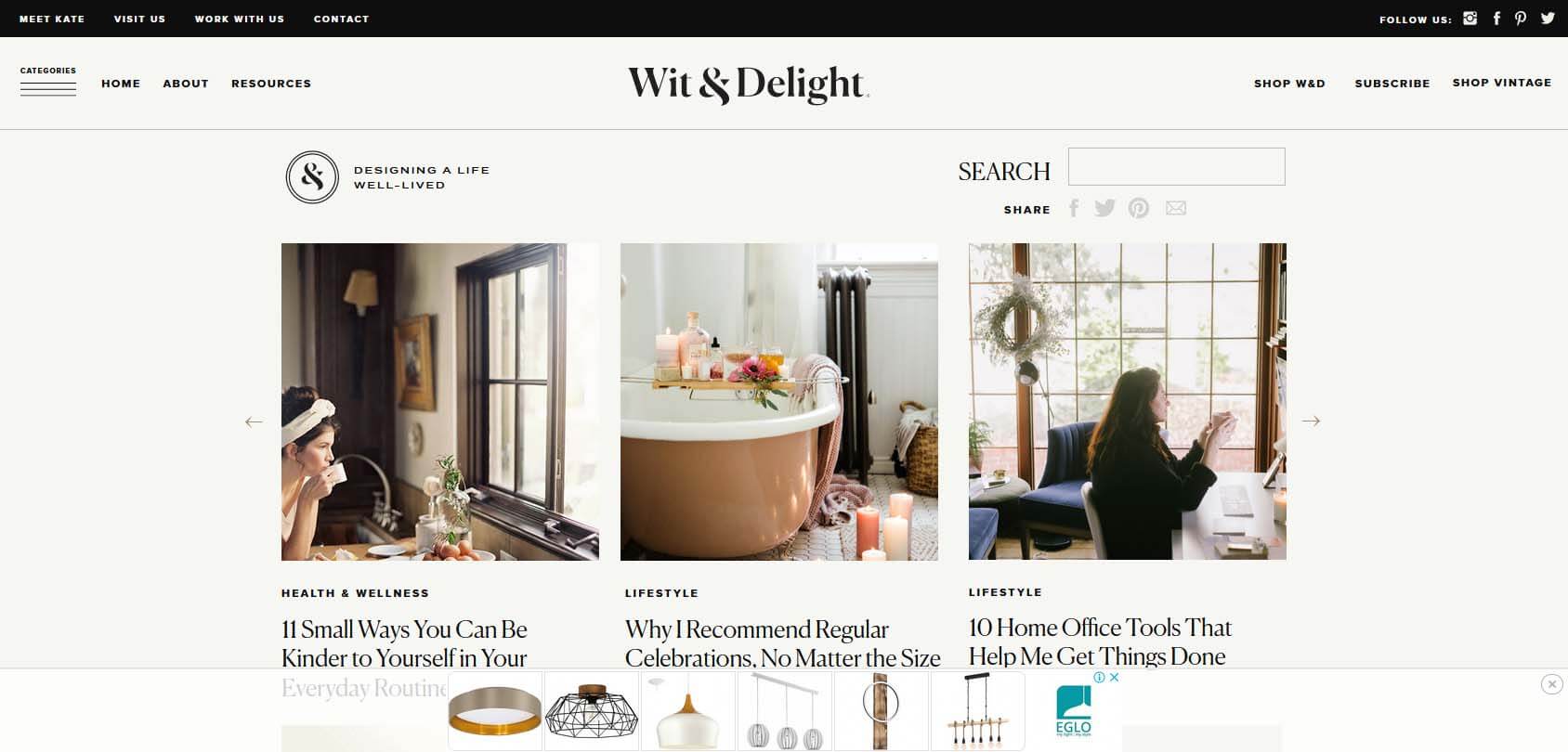 Wit & Delight Homepage