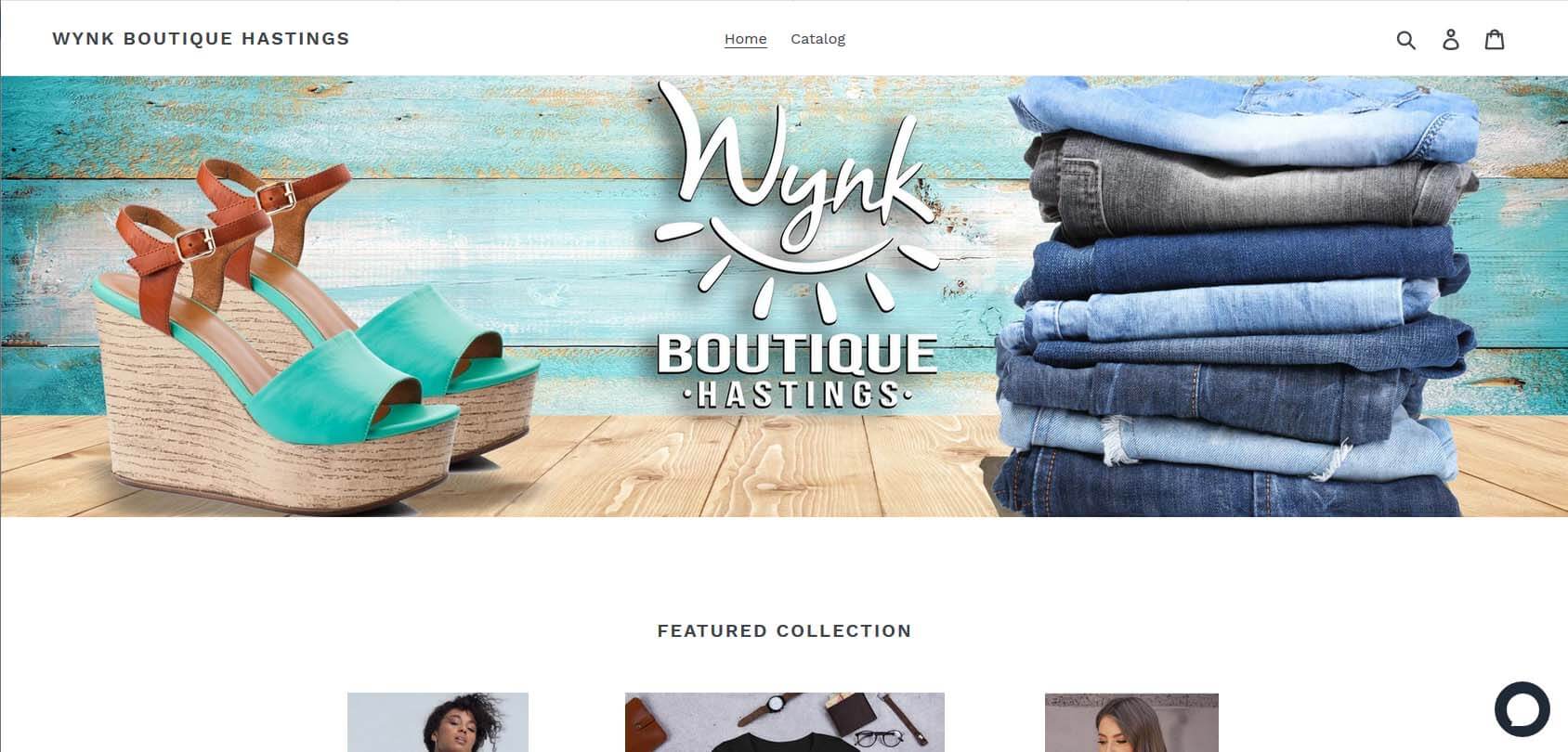 Wynk Boutique Hastings Homepage