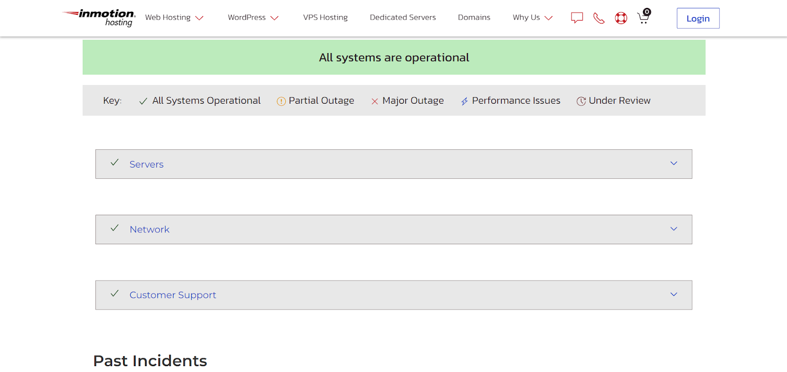 inmotion hosting status test