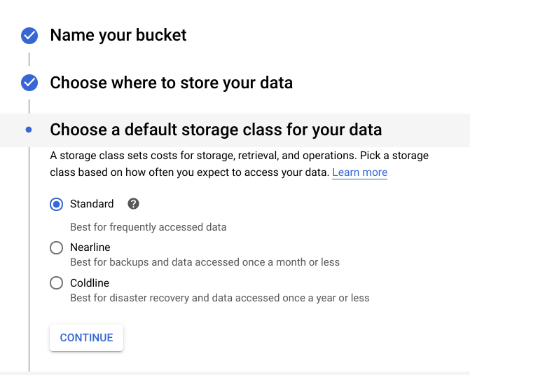 Google Cloud Classify your data storage