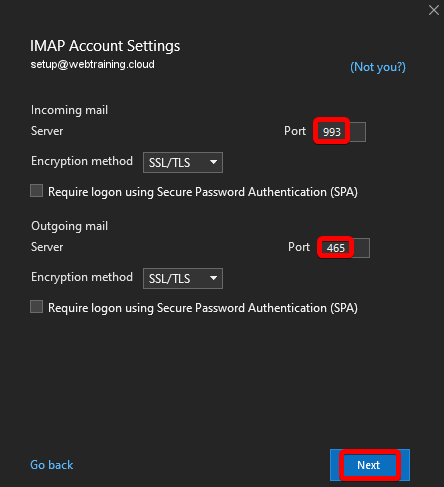 hostpapa imap email settings